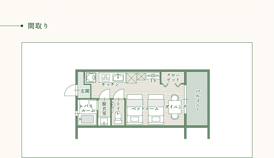 スタンダードツイン間取り